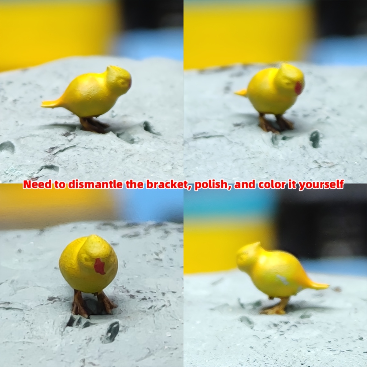 3D Printed Rooster Model Kit for Diorama